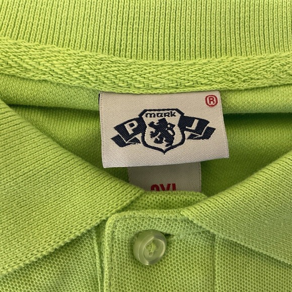PJ Mark Mens 3XL Lime Green Short Sleeve Polo Shirt Cotton New With Tags - Picture 7 of 11